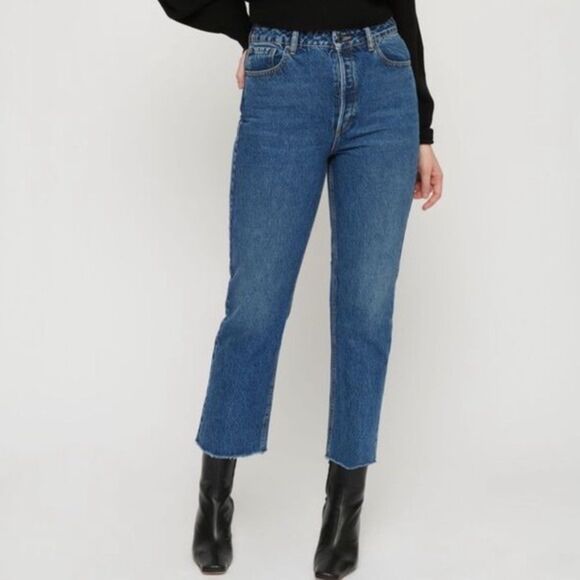Dynamite Gisele straight leg button-fly cut off jean - Picture 6 of 6